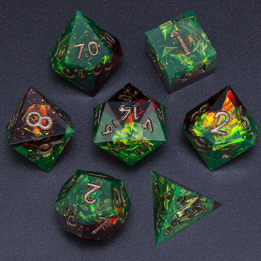 Jungle Fire DnD Dice Set