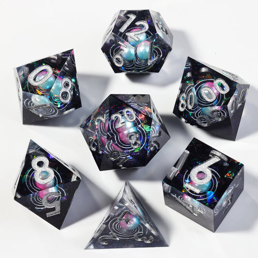 Suspended Planet DnD Dice Set