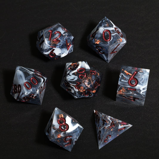 Marbled Crystal DnD Dice Set