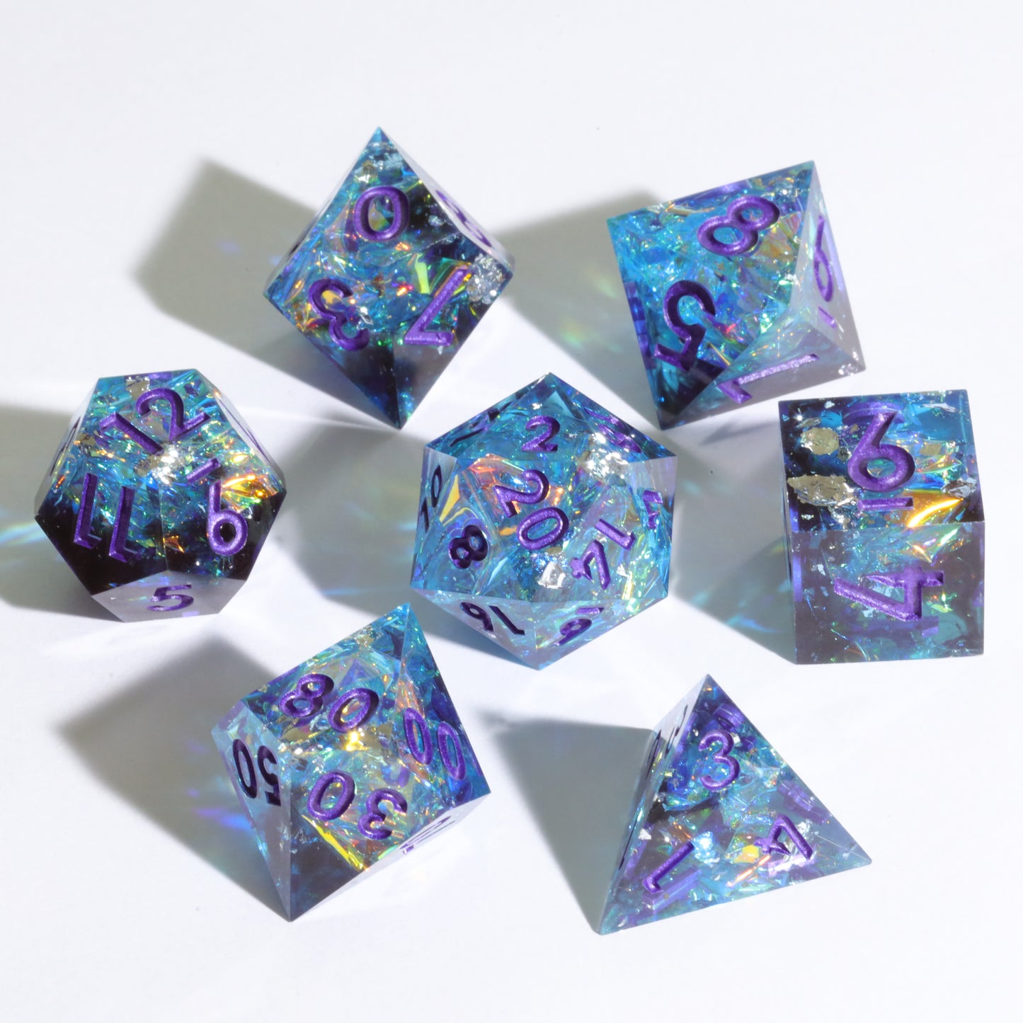 Sapphire DnD Dice Set