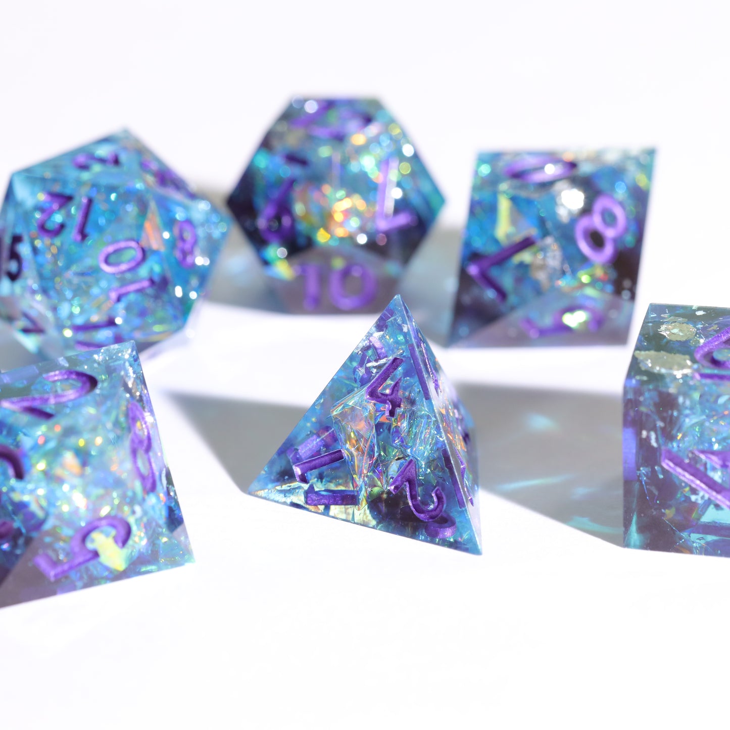 Sapphire DnD Dice Set