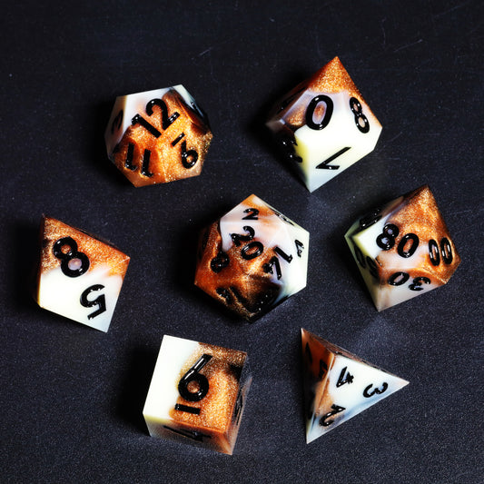 Amber DnD Dice Set