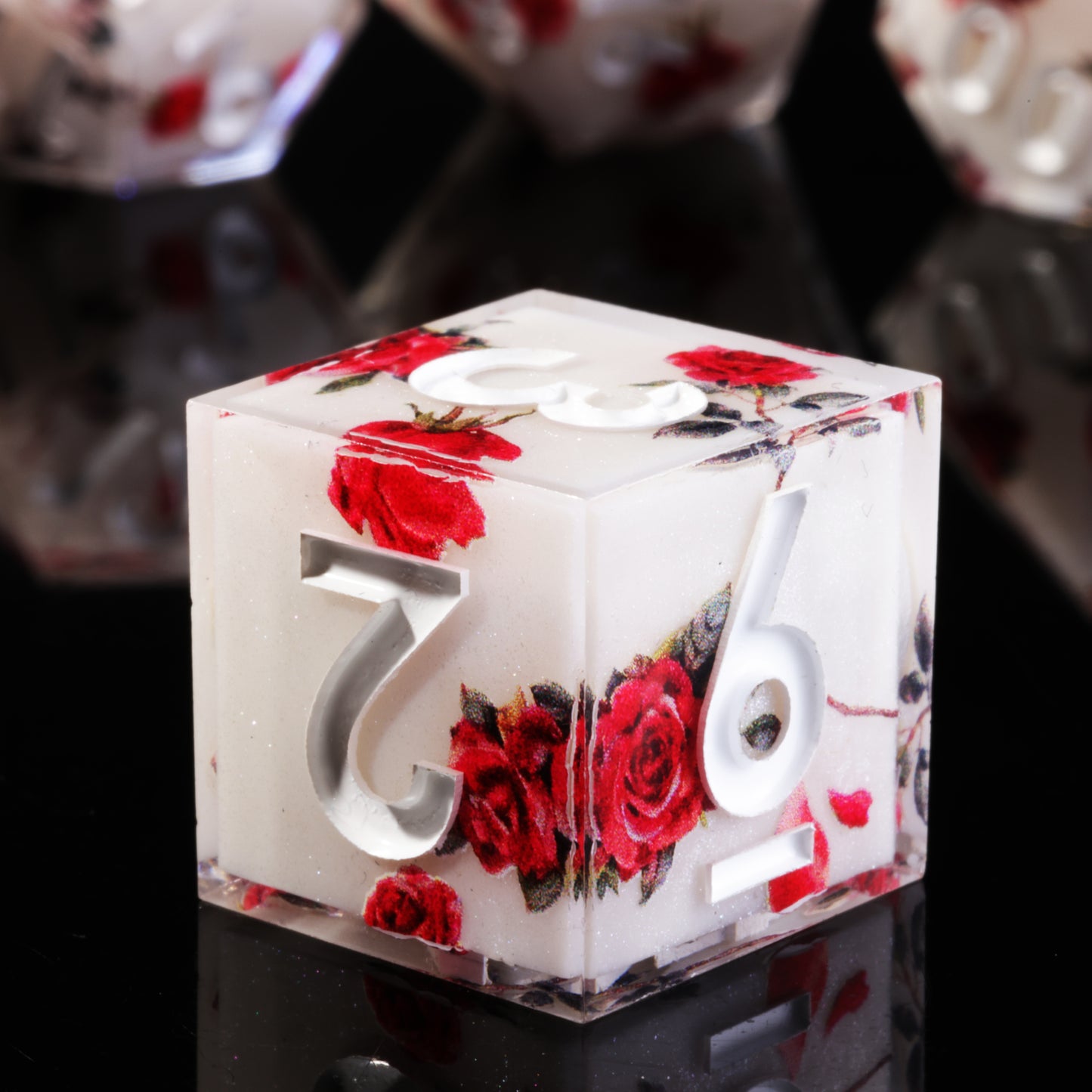 Red Rose DnD Dice Set