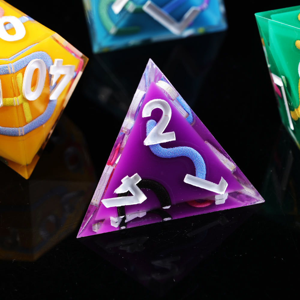 Iconic Rainbow DnD Dice Set