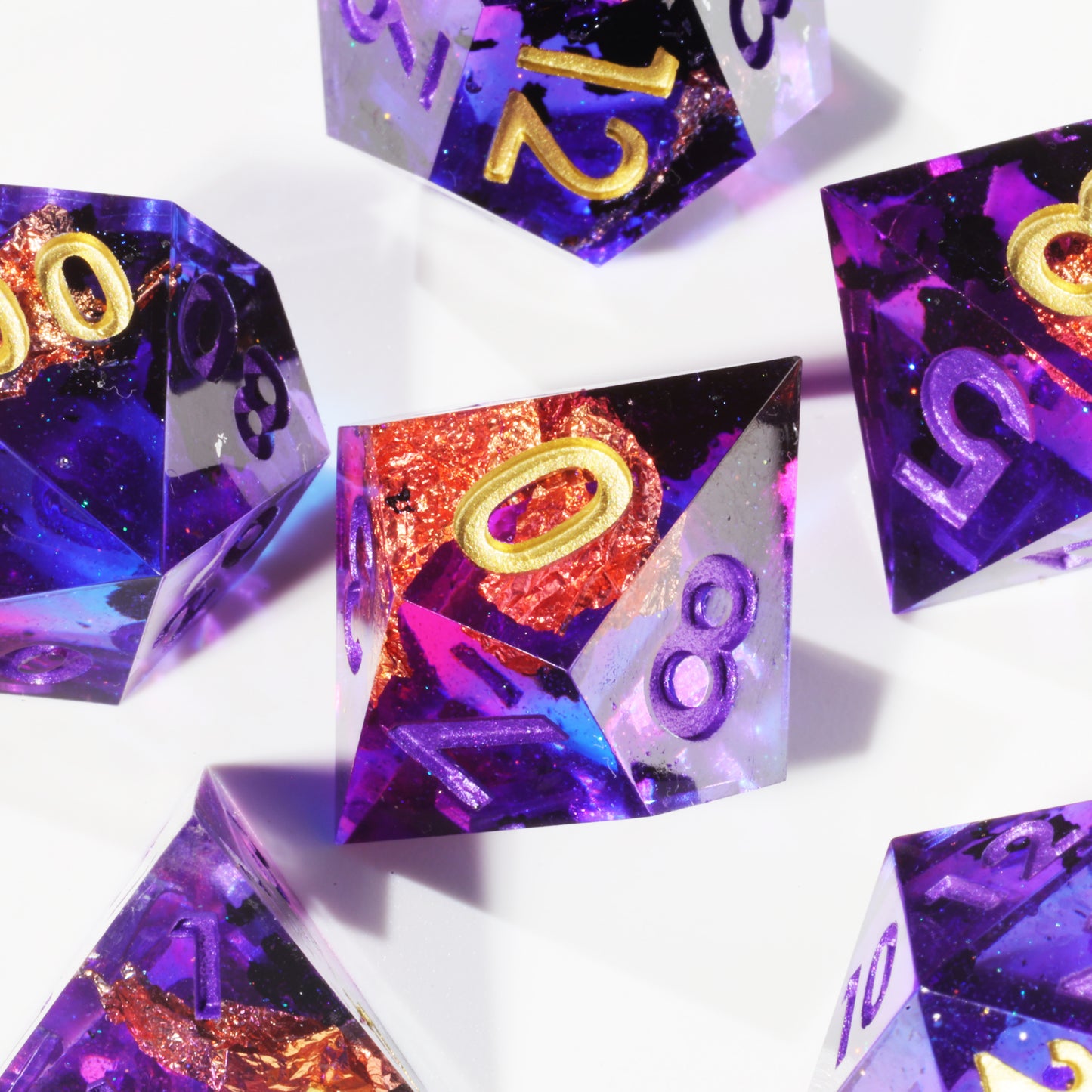 Amethyst DnD Dice Set