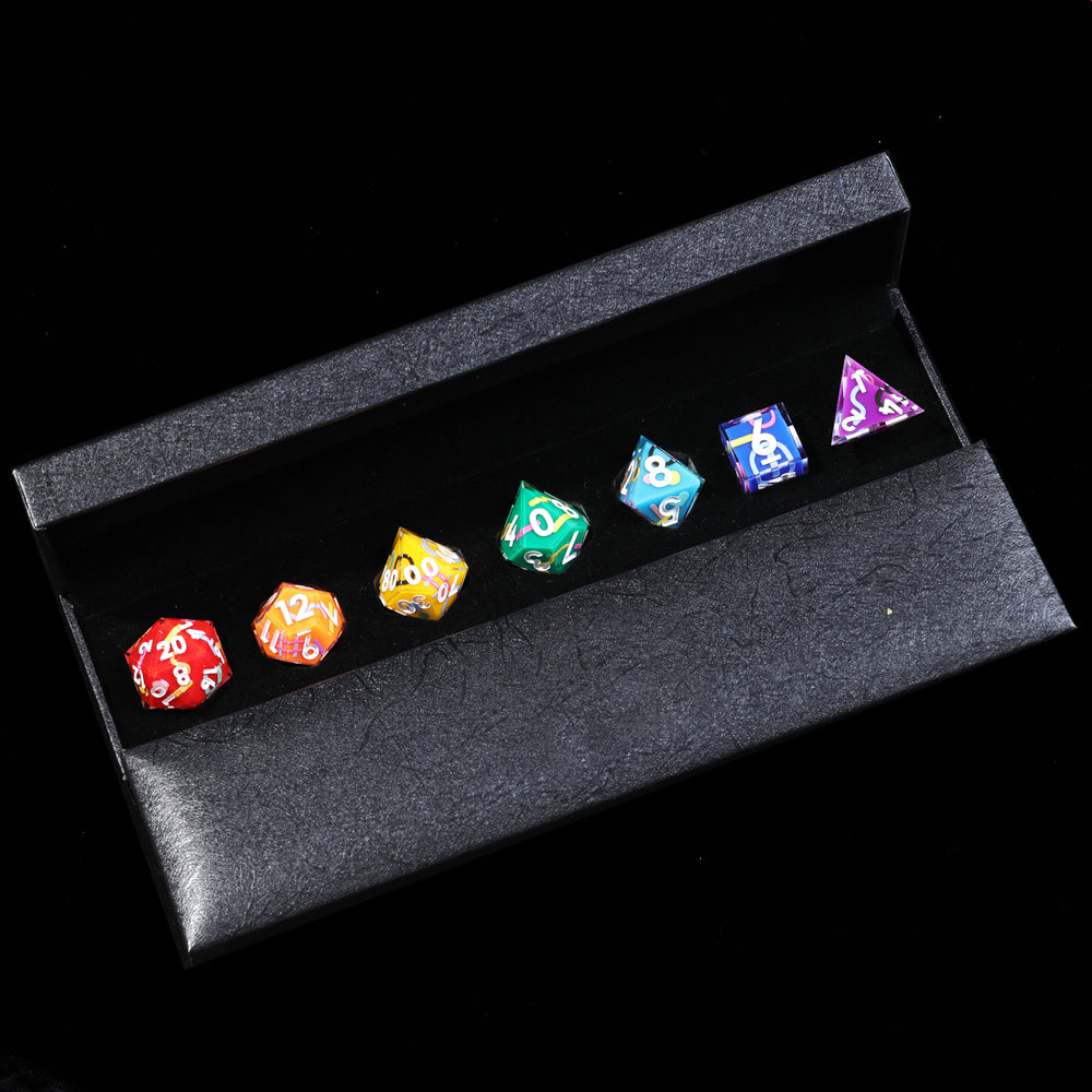 Iconic Rainbow DnD Dice Set