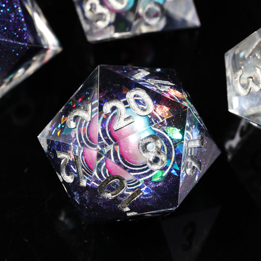 Suspended Planet DnD Dice Set