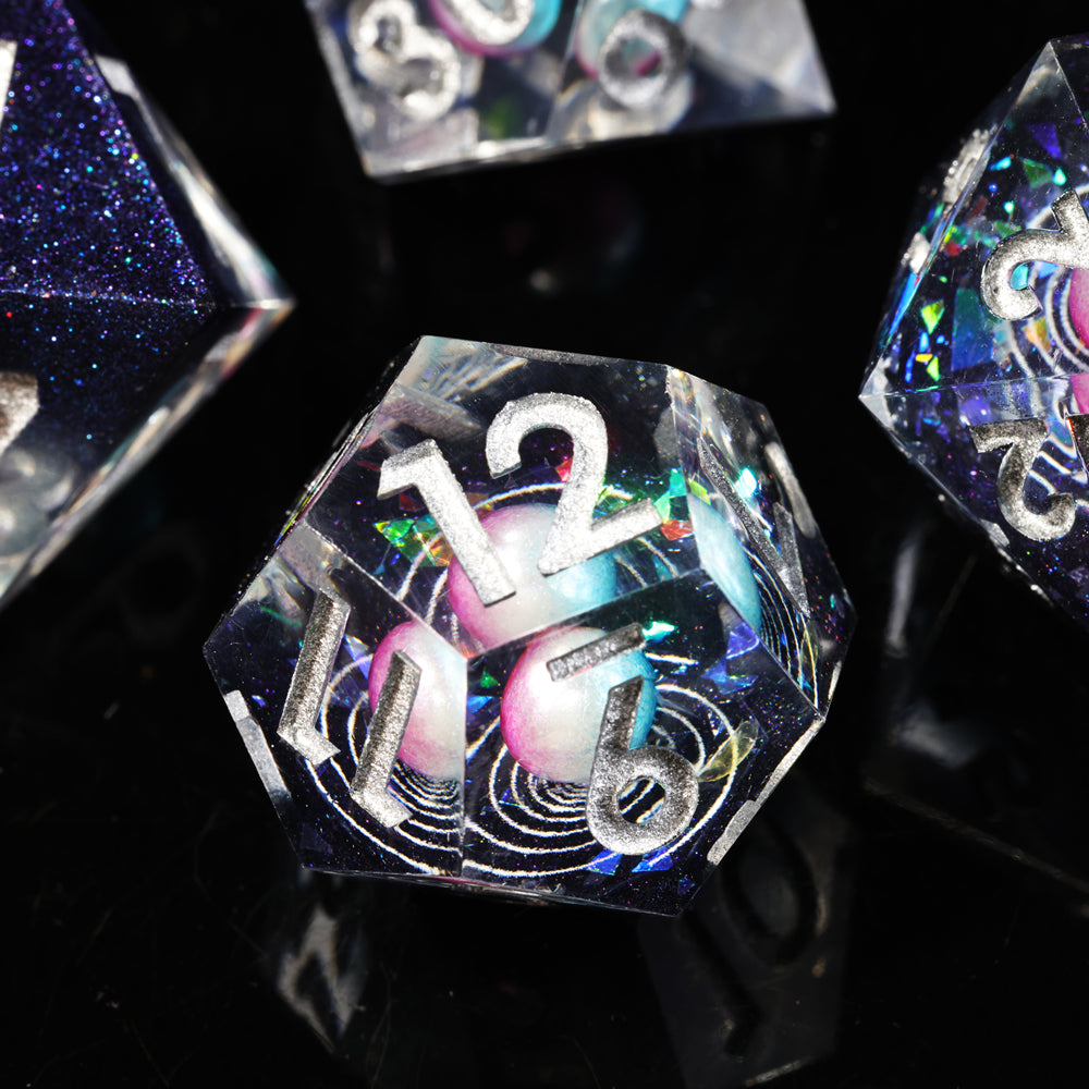 Suspended Planet DnD Dice Set