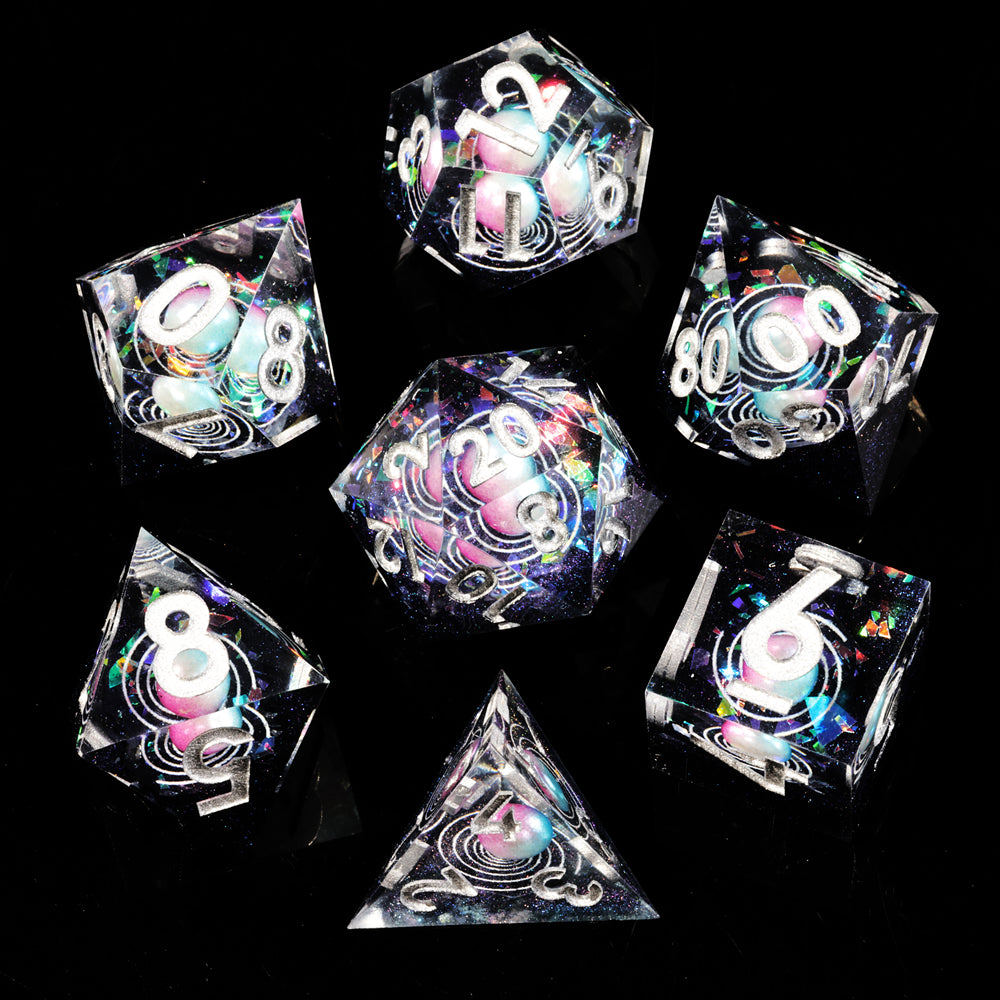 Suspended Planet DnD Dice Set