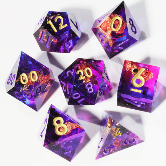 Amethyst DnD Dice Set