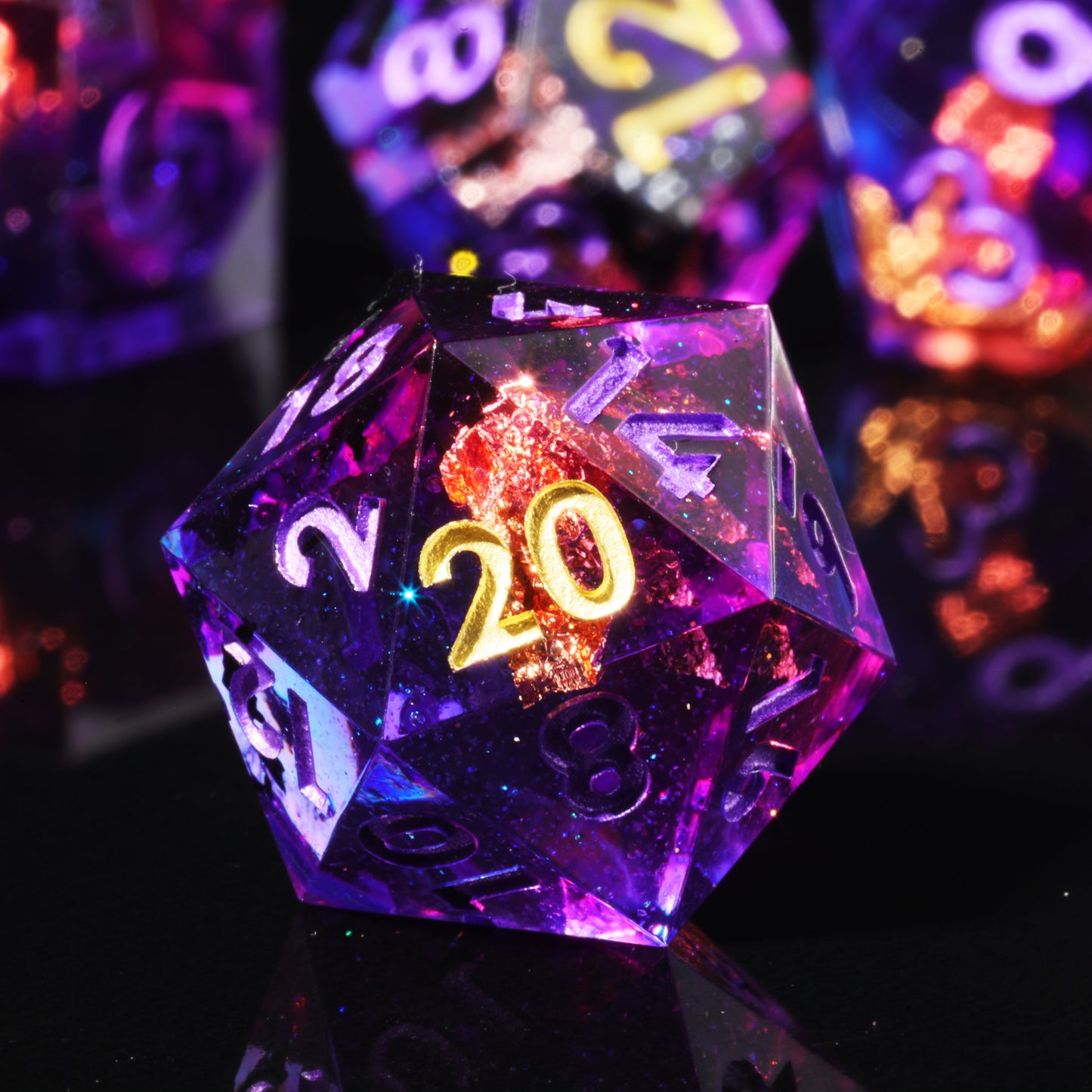 Amethyst DnD Dice Set